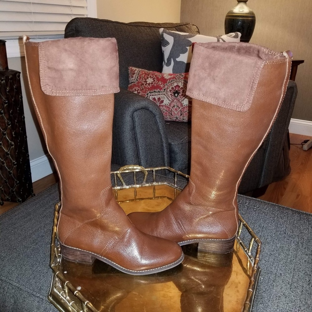 Nine West Noriko Brown Riding Boots - Picture 4 of 5